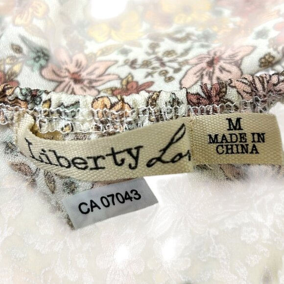 Liberty Love Fall Floral Peasant Bohemian Country Girl Dress Size M - Picture 5 of 5